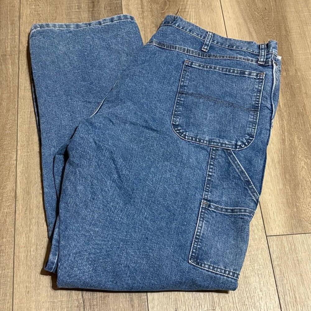 WRANGLER Authentics Carpenter Utility Blue Jeans Men's Size 42x34